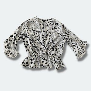 Topshop Animal Print Blouse